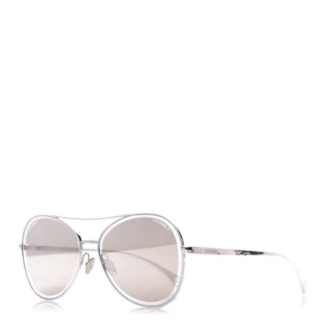 chanel 4260|CHANEL Metal Pilot Sunglasses 4260 Silver .